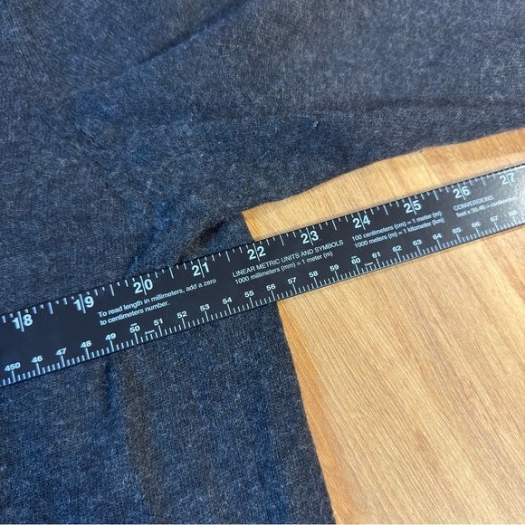 Mantovani Studio Italian Cashmere Sweater Large Men 1/4 Zip Charcoal Pullover - Picture 3 of 7